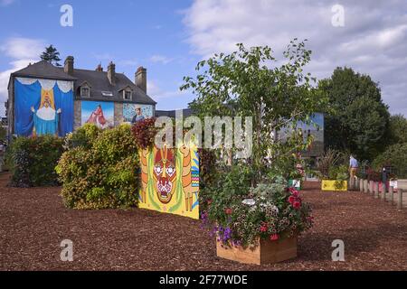 France, Morbihan, Aff Valley, La Gacilly, the 2020 Photo Festival, Outdoor photography exhibitions, Mulheres by Luisa Dörr Stock Photo