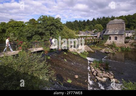 France, Morbihan, La Gacilly, the village near the Aff river Stock Photo