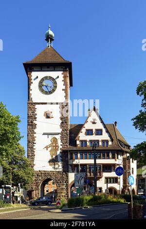 Germany, Baden Wurttemberg, Freiburg im Breisgau, the Schwabentor tower Stock Photo