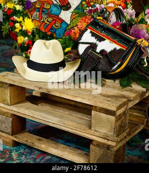 Silleteros Parade, Flower Fair, Medellin, Antioquia, Colombia Stock Photo