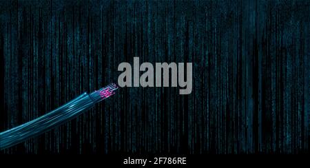fiber optic digital information Stock Photo