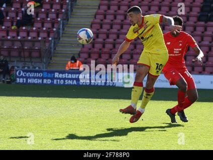 London, UK. 05th Apr, 2021. SOUTHEND, ENGLAND - APRIL 05: Josh Gordon of Walsall during Sky Bet League Two between Leyton Orient and Walsall at Brisbane Road Stadium, Southend, UK on 03rd April 2021 Credit: Action Foto Sport/Alamy Live News