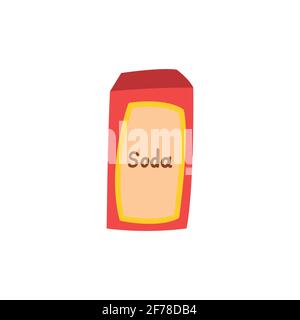 Baking soda vector illustration on a white background. Stock Vector