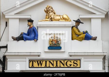 Twinings tea shop and museum on Strand, London, UK Stock Photo