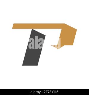 Initial tp letter logo vector template design. Creative abstract letter pt logo design. Linked letter pt logo design. Stock Vector