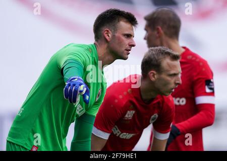 ANTWERPEN, BELGIUM - APRIL 5: goalkeeper Ortwin de Wolf of Royal Antwerp during the Jupiler Pro League match between Royal Antwerp and RSC Anderlecht Stock Photo