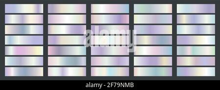 Holographic metallic gradients Stock Vector
