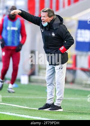 Anderlecht Coach Franky Vercauteren speaks during a news conference