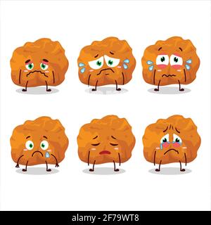 Karage cartoon in character with sad expression. Vector illustration Stock Vector