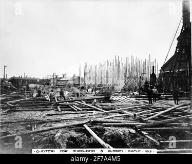 Builder: Building company Contractor, Stockholm. Foundry. Stock Photo