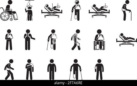 Orthopedic Medical Products and Equipment icon set. A collection of Orthopedic icons collection for iOS, Android, and web projects Stock Vector