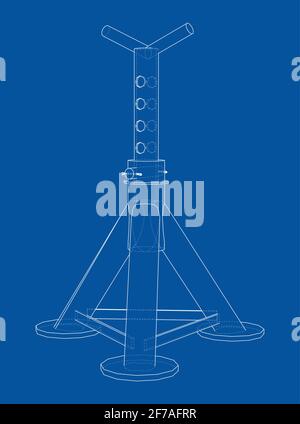 Axle stand isolated. Vector Stock Vector Image & Art - Alamy