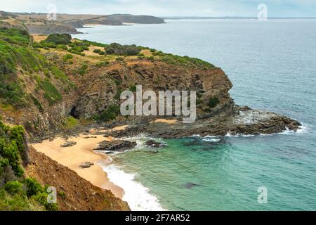 Punchbowl Rock, near San Remo, Victoria, Australia Stock Photo