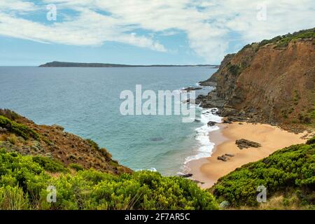 Punchbowl Rocks Beach, near San Remo, Victoria, Australia Stock Photo