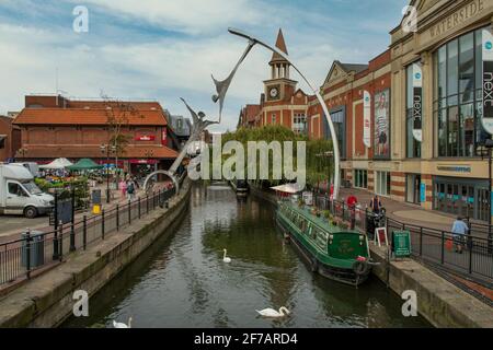 River Witham, Lincoln, Lincolnshire, England Stock Photo