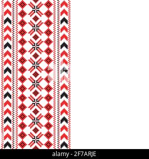 Vertical decorative ornament with traditional design and place for text Stock Vector