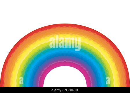 Wavy abstract rainbow over white background Stock Vector