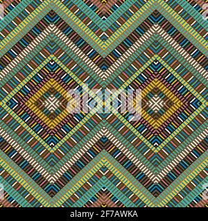 Colored african geometrical motifs background Stock Vector