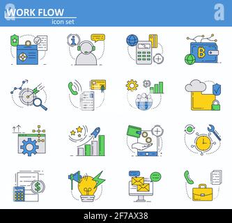 Vector set of business and digital money icons in thin line style. Website UI and mobile web app icon. Outline design illustration. Stock Vector
