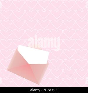 Wedding invitation in paper envelope Stock Vector