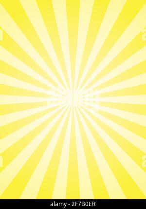 Sunlight vertical abstract background. Gold yellowcolor burst background. Vector illustration. Sun beam ray sunburst pattern background. Retro bright Stock Vector