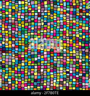 Colorful ceramic mosaic seamless background Stock Vector