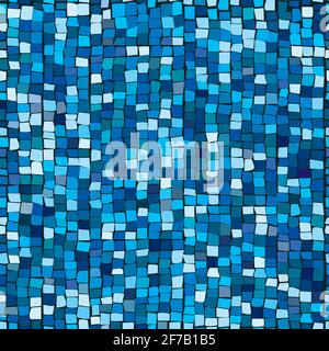 Blue mosaic seamless background Stock Vector