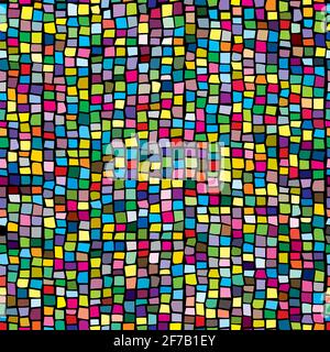 Colorful ceramic mosaic seamless background Stock Vector