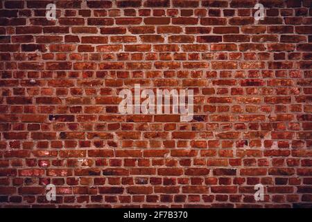 Exterior factory brown brick wall texture background Stock Photo