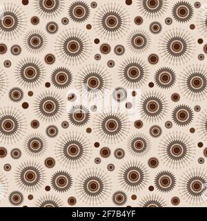 Abstract geometrical coffee brown seamless  background Stock Vector