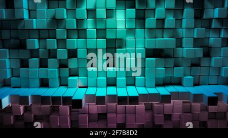 Coloured Cubes Stock Photo