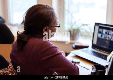 Woman working in office Stock Photo