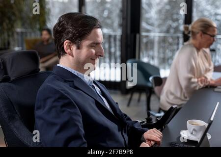 Businessman using digital tablet Stock Photo