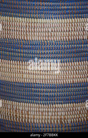 Side of Wicker Basket Stock Photo