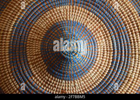 Top of Wicker Basket Stock Photo