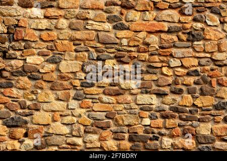 Stone wall, France Stock Photo
