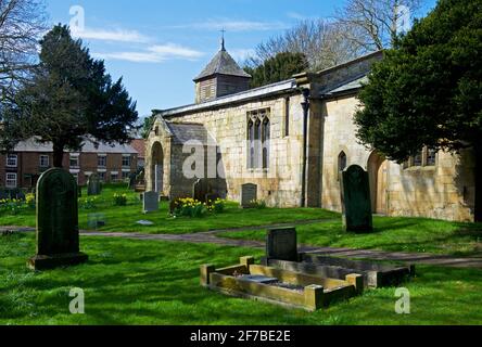 All Saints Church in the village of Wold Newton, East Yorkshire, England UK Stock Photo