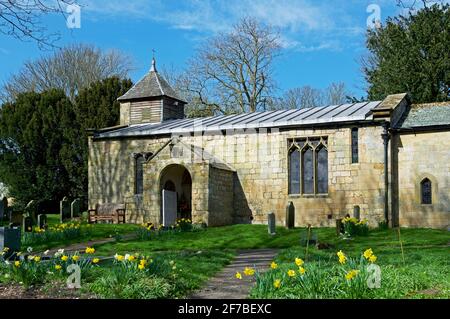 All Saints Church in the village of Wold Newton, East Yorkshire, England UK Stock Photo