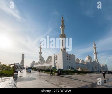 The Sheikh Zayed Mosque in Abu Dhabi, United Arab Emirates. Stock Photo