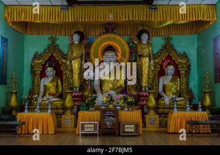 Buddhist temple in Bago, Myanmar Stock Photo