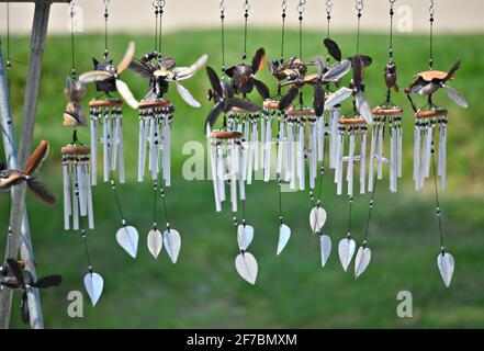 Beach Wind Chimes Stock Photo Alamy