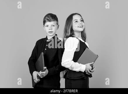 Learning together we achieve great things. Happy children back to school. Childhood activities during school time. Childhood and development Stock Photo
