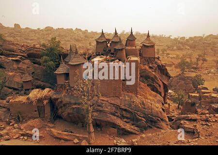 Dogon village in mali africa. Yendouma Ato is considered to be the most beautiful village in Dogon country. Stock Photo