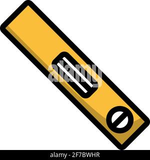 Icon Of Construction Level. Editable Bold Outline With Color Fill Design. Vector Illustration. Stock Vector