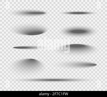 Shadow ball circle round vector bottom floor shadow. Oval shade ellipse illustration Stock Vector