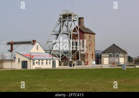Heartlands - the Cornish Mining World Heritage Museum at Pool, Redruth, Cornwall, England during lockdown. Stock Photo