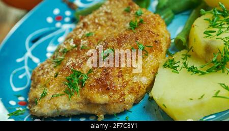 Costillas de cerdo a la Riojana - Pork chops in La Rioja Stock Photo