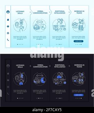 Interpersonal skill self assessment onboarding vector template Stock Vector