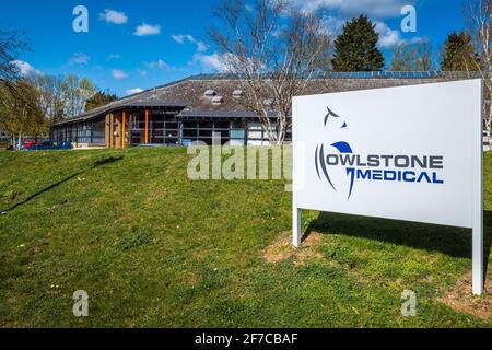 Owlstone Medical on the Cambridge Science Park in Cambridge UK. Owlstone Medical has developed a breathalyzer for disease diagnosis. Stock Photo