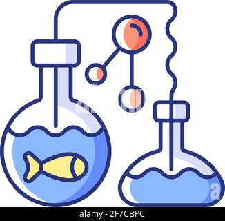 Marine chemistry RGB color icon Stock Vector
